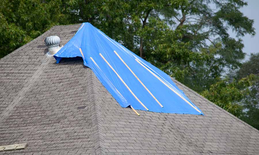 Tarp On Roof Lg